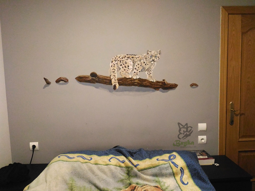 Mural de leopardo